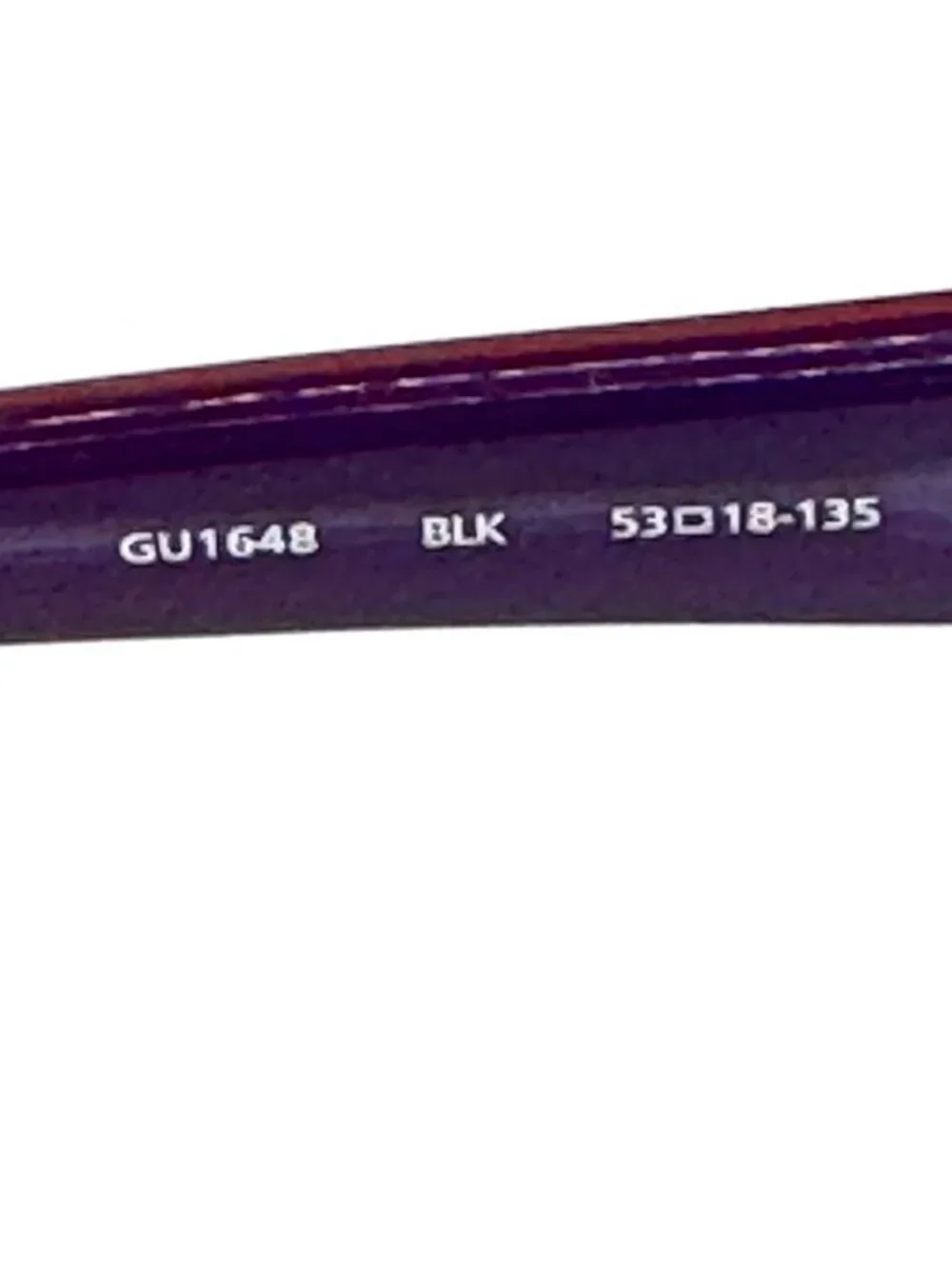 NWT GU1648 Black/purple  Guess Eyewear metal eyeglasses Size 53mm 18mm 135mm